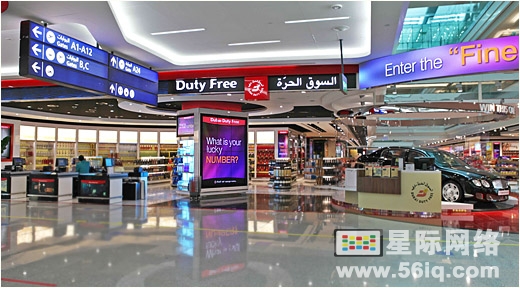 迪拜国际机场免税店安装100屏数字标牌招揽游客,信息显示系统,多媒体信息发布系统,数字告示,数字标牌,digital signage